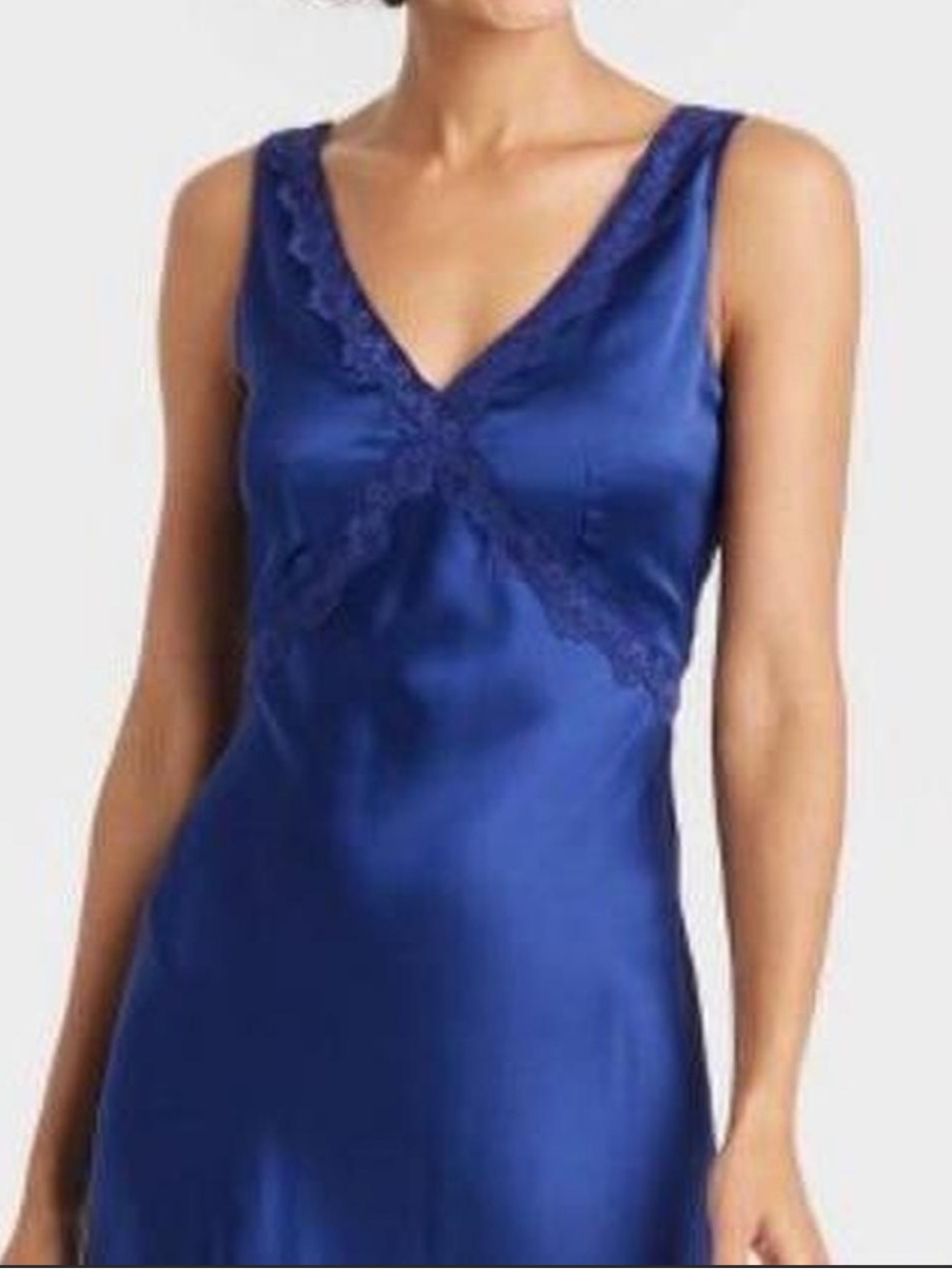 Blue Satin Dress
